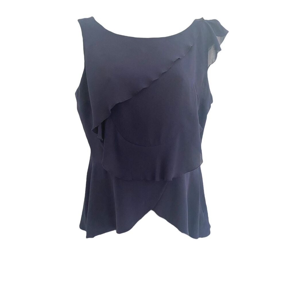 Oscar De La Renta Sleeveless Layered Top Sz 8